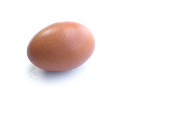 Close up of chicken egg isolated on white background - Photo, Image