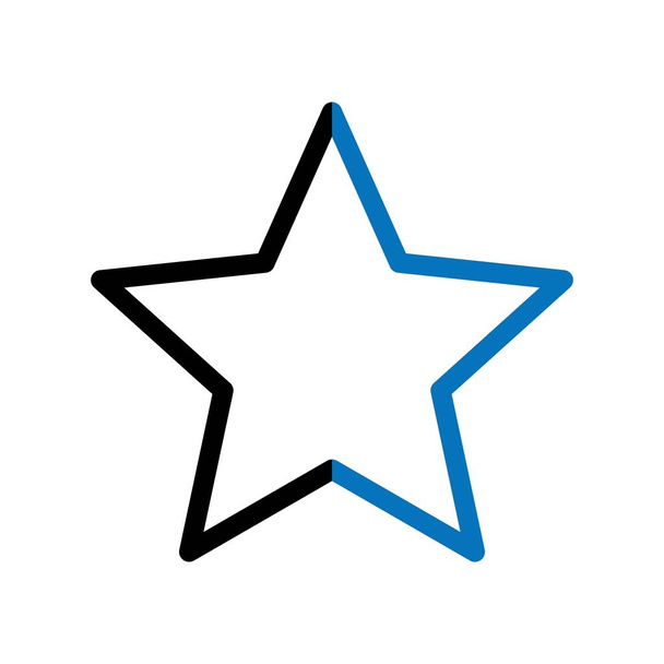 Star Icon met witte achtergrond - Vector, afbeelding