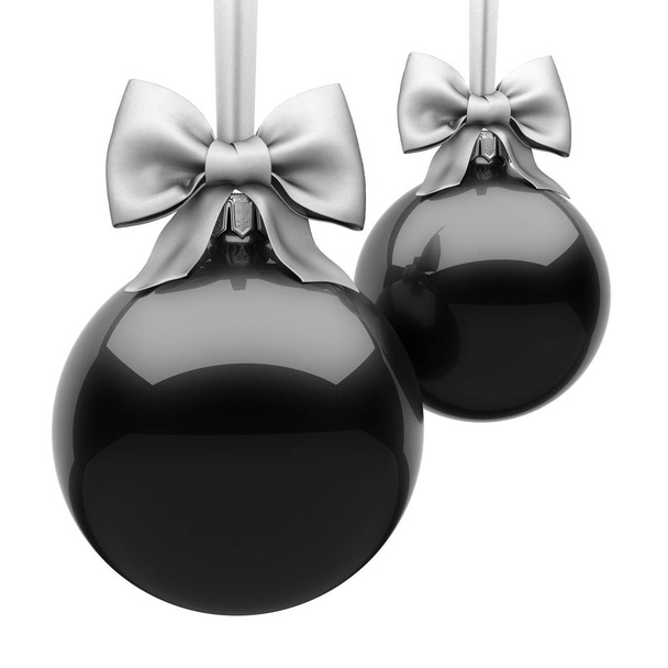 3D Rendering Black Christmas Ball - Fotografie, Obrázek