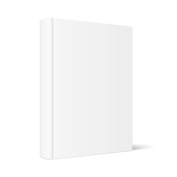 Vysmívat se stojící knize s bílým prázdným krytem - Vektor, obrázek