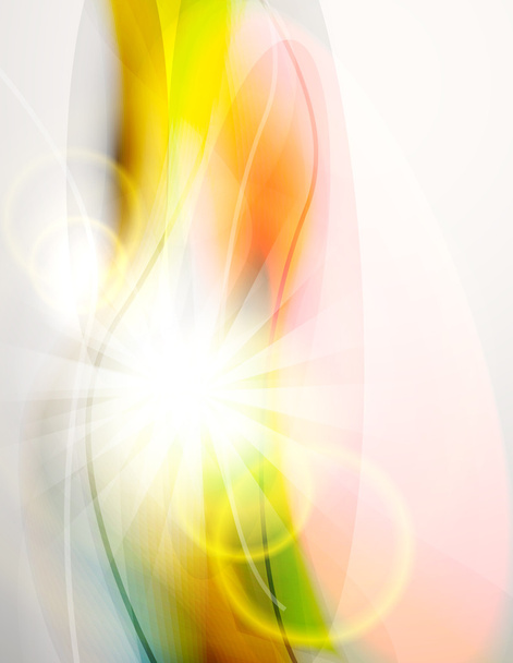 abstracte lichte en kleurrijke golven - Vector, afbeelding