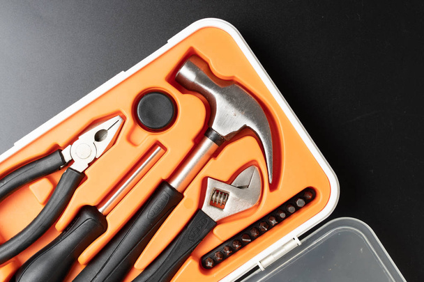 tool box case tools on whi - Фото, изображение