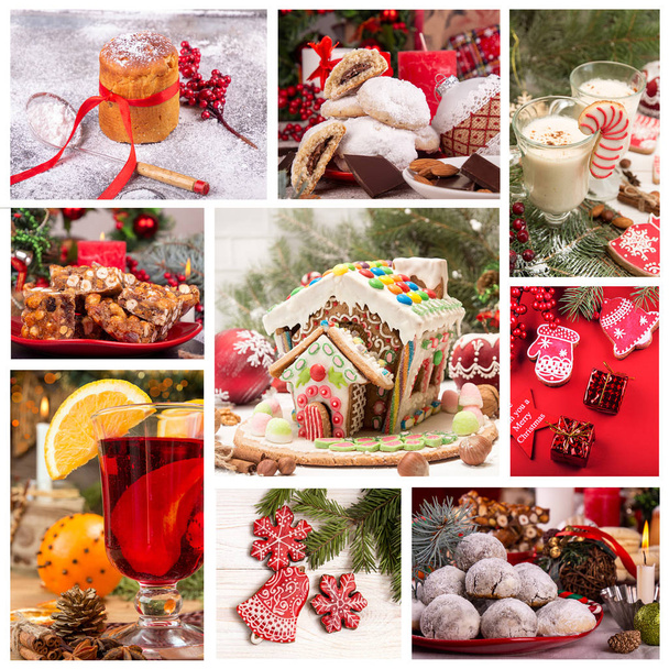 Natale Capodanno dolci dolci pasticceria. Set raccolta di trad
 - Foto, immagini