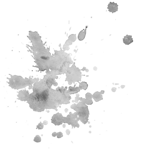 Desaturated abstract watercolor texture stain with splashes and spatters.  - ベクター画像