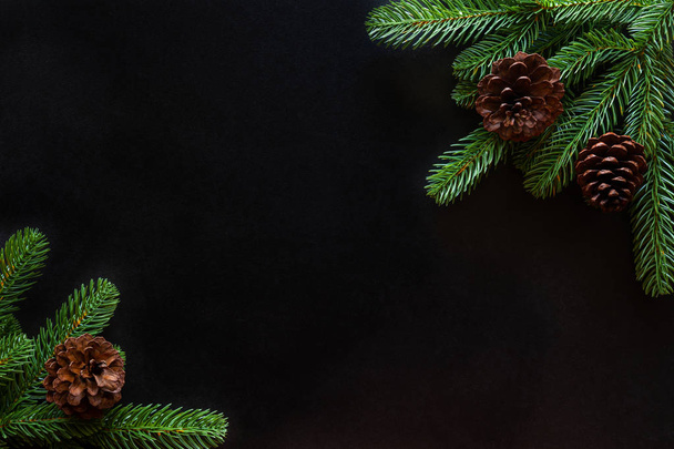 Holiday Christmas card background with festive decoration ball,  - Photo, Image