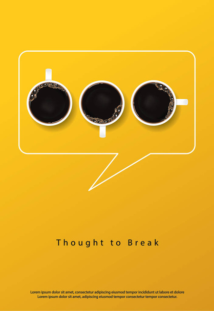 Kaffee Poster Werbung Flayers Vector Illustration - Vektor, Bild