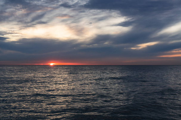 sunset over the black sea in sochi - Photo, image