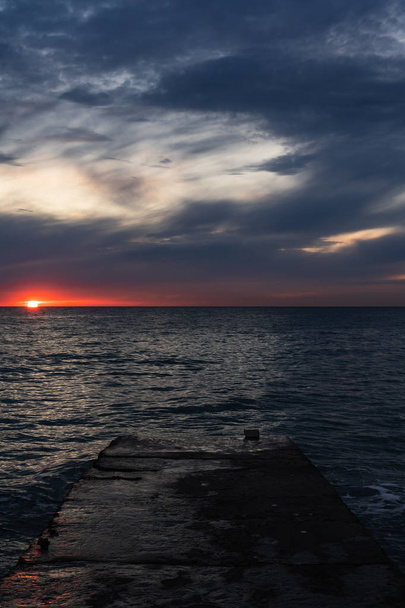 sunset over the black sea in sochi - Foto, Imagem