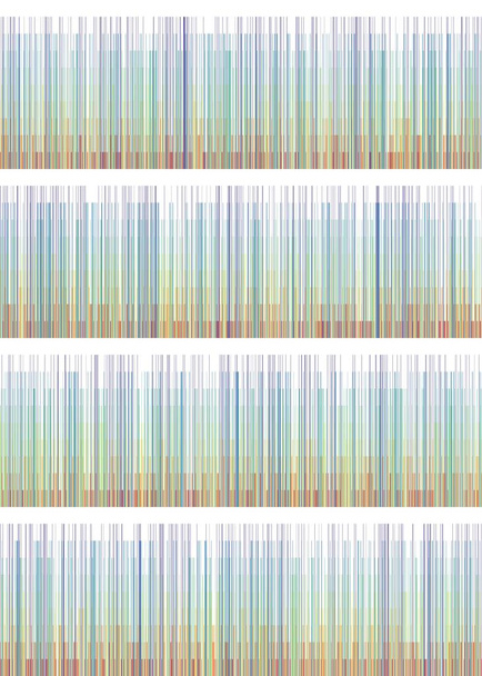 bunte Zahl pi Datenvisualisierung Kunst computergestützte generative Illustration   - Vektor, Bild