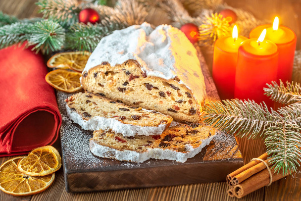 Stollen - traditional German Christmas bread - Photo, Image