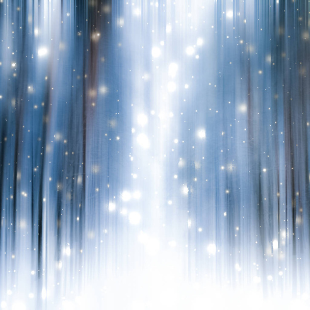 冬の季節抽象自然のアートプリントとクリスマスの風景  - 写真・画像