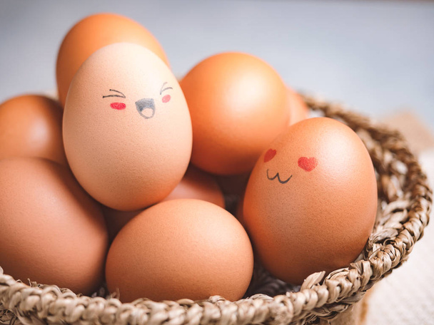 Egg lovers have happy faces - Photo, Image