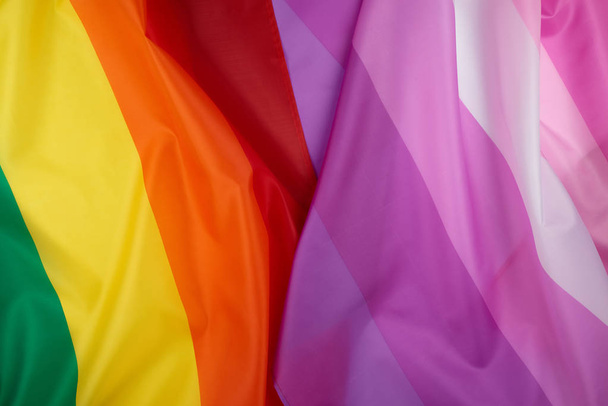 flag a symbol of the LGBT community, symbol of freedom of choice - 写真・画像