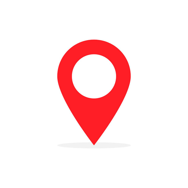 Localización GPS Pin Estás aquí Red Pointer Travel Button Marker Vector Illustration Symbol. - Vector, Imagen