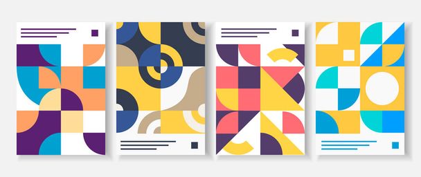 Retro geometric flyers, covers templates. - Vecteur, image