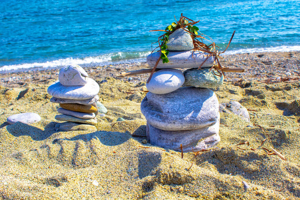 Zen taşları heykel taşları - Fotoğraf, Görsel