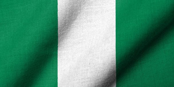 3D σημαία κυματίζει Νιγηρία - Φωτογραφία, εικόνα