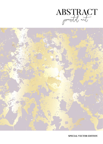 Esküvői meghívók és kártya Template Design arany fólia grunge textúra Festett vászon pasztell szürke fényűző arany stílusú Vector Illusztráció - Vektor, kép