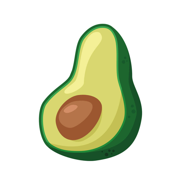 Vector illustratie van een grappige avocado in cartoon stijl. - Vector, afbeelding