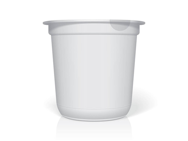 Plastic cup for your design and logo. It's easy to change colors. Mock Up. Vector template - Wektor, obraz