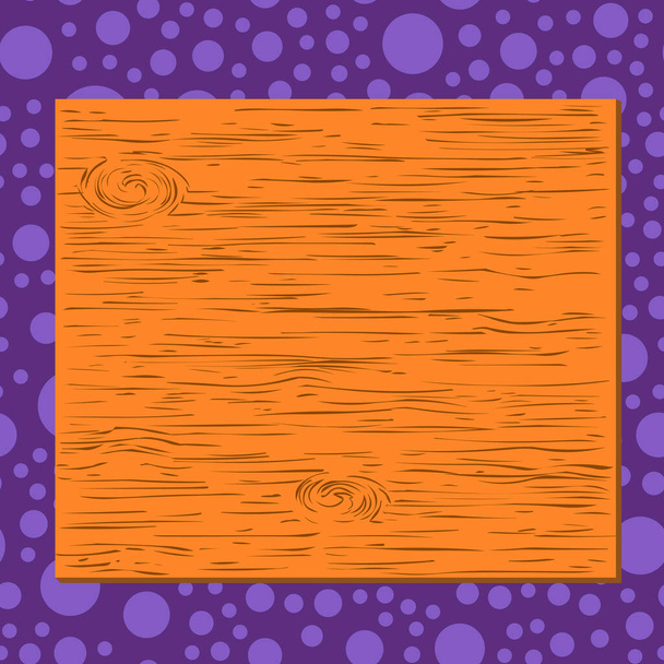 Τετράγωνο καρτούν εξωπραγματικό ξύλο ορθογωνίου καρφωμένο στον τοίχο. Ασύμμετρη άνιση περίγραμμα μοτίβο πολύχρωμο σχεδιασμό. Εικονογράφηση εικονογραφημένης ζωγραφικής - Διάνυσμα, εικόνα