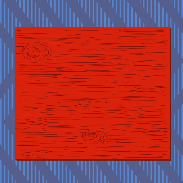 壁に貼られた正方形の漫画の非現実的な長方形の木。非対称不均一なパターンアウトライン多色設計。図様画のイラスト - ベクター画像