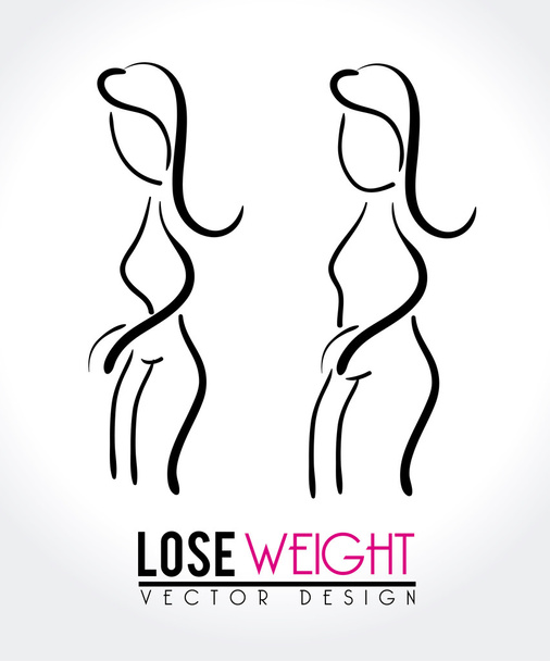 Gewicht verlieren - Vektor, Bild