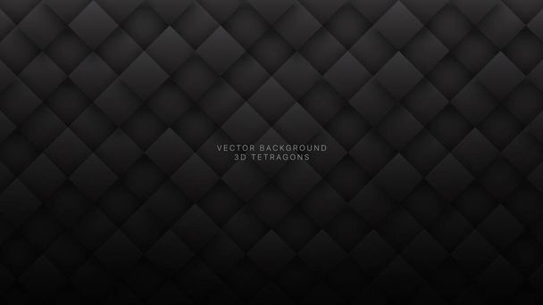 Dark Gray 3D Vector Rhombus Technological Abstract Background - Vector, Image