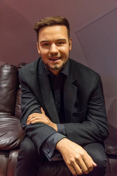 Liam Payne wax figure display at Madame Tussauds Museum,Siam Discovery in Bangkok Thailand.He is the member of the boy band One Direction. - Photo, image