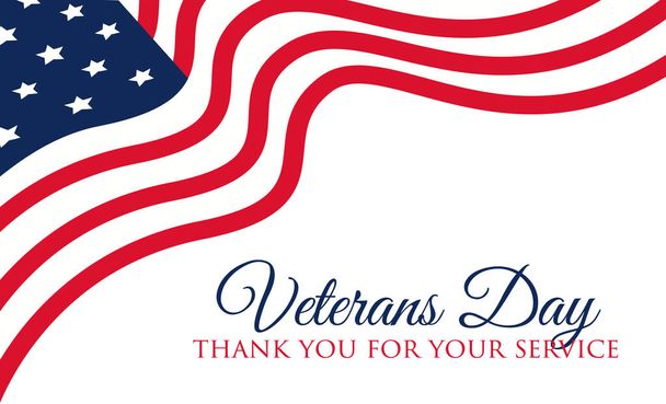 Veterans Day celebration illustration. HD background banner. Remember and honor. Vector illustration - Vektör, Görsel