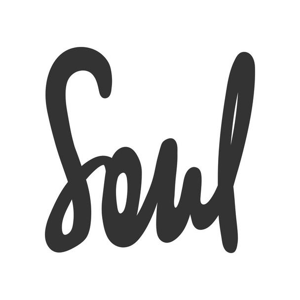 Soul. Sticker for social media content. Vector hand drawn illustration design.  - Vector, afbeelding