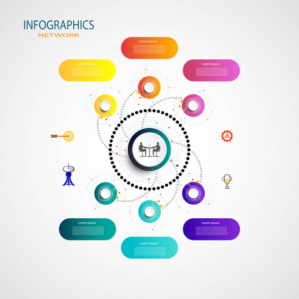 Infografikai elem sablon digitális és mérnöki távközlés 6 - Fotó, kép