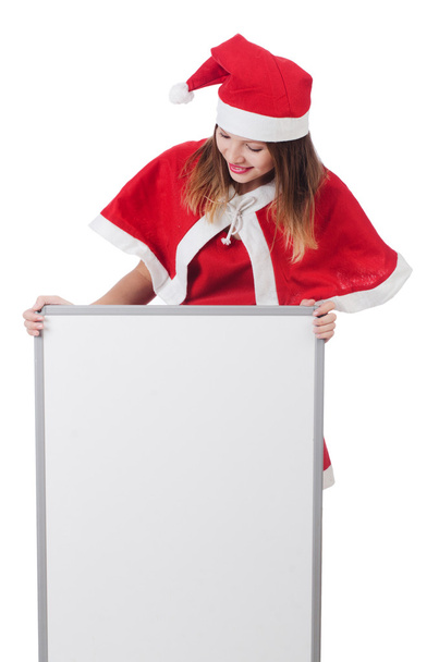 Young woman in red santa costume - Foto, imagen