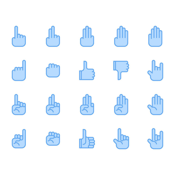 Hand Icon und Symbol Set - Vektor, Bild