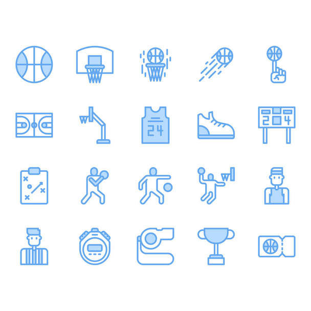 Conjunto de iconos de equipos y actividades de baloncesto
 - Vector, imagen