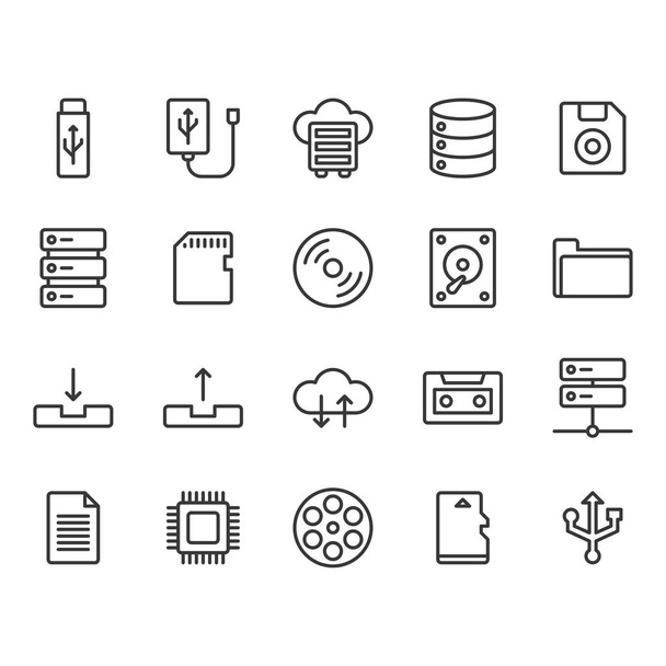 Иконка хранения файлов и набор символов
 - Вектор,изображение
