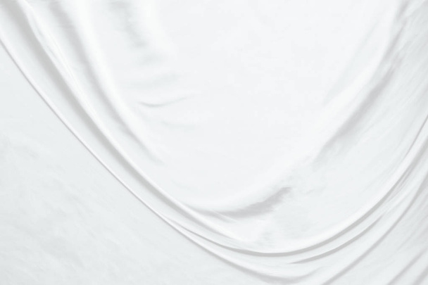 柔らかい波と白い布の背景抽象. - 写真・画像