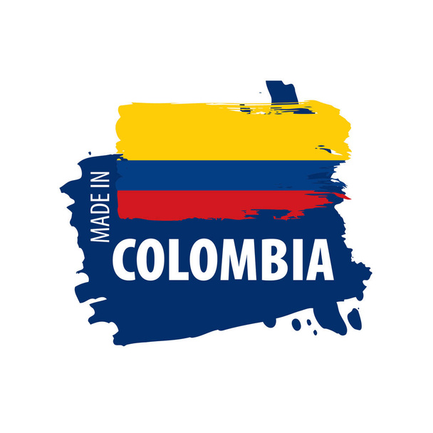 Flaga Kolumbii, ilustracja wektora na białym tle - Wektor, obraz