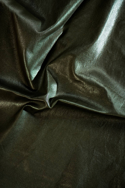 natural creased leather surface texture abstract background - Фото, зображення
