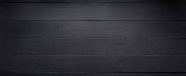 black wooden background as texture  - Фото, зображення