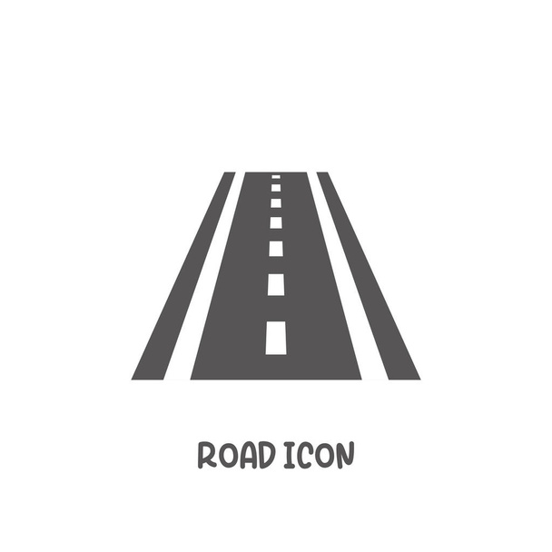 Road icon simple flat style vector illustration. - Vector, imagen