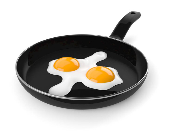 Pan con huevos - Foto, imagen