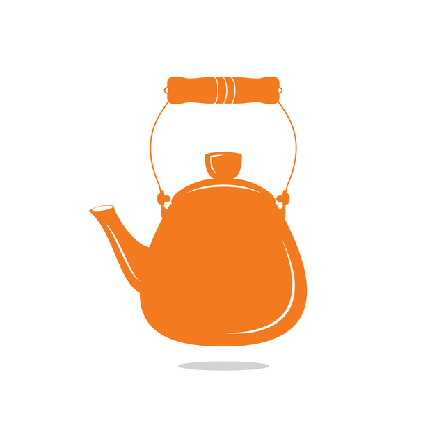 Teapot vector icon design. Teapot kettle colorful vector icon isolated on white. - Vektori, kuva