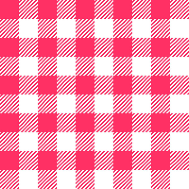 Red Gingham seamless pattern. - Vector, Image