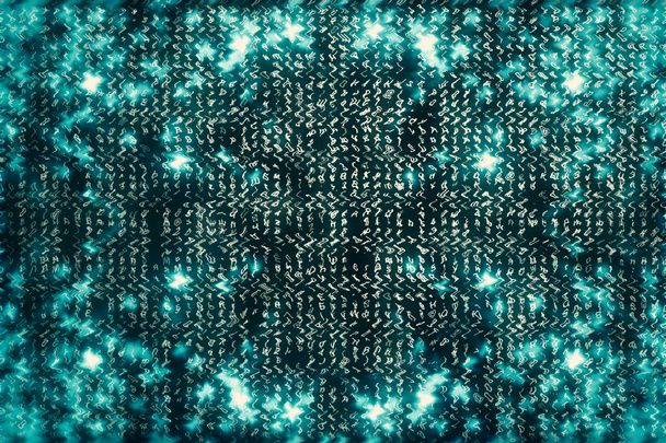 Fond numérique à matrice turquoise, concept de cyberespace
 - Photo, image
