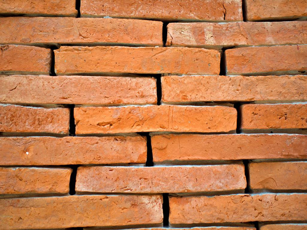 The orage brick as the interior decoration in Ayutthaya, Thailand - 写真・画像