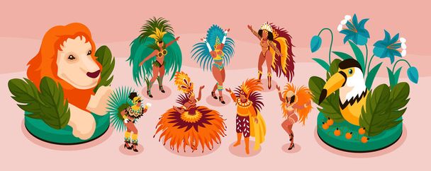 Brasilian Carnival Kapea Set
 - Vektori, kuva