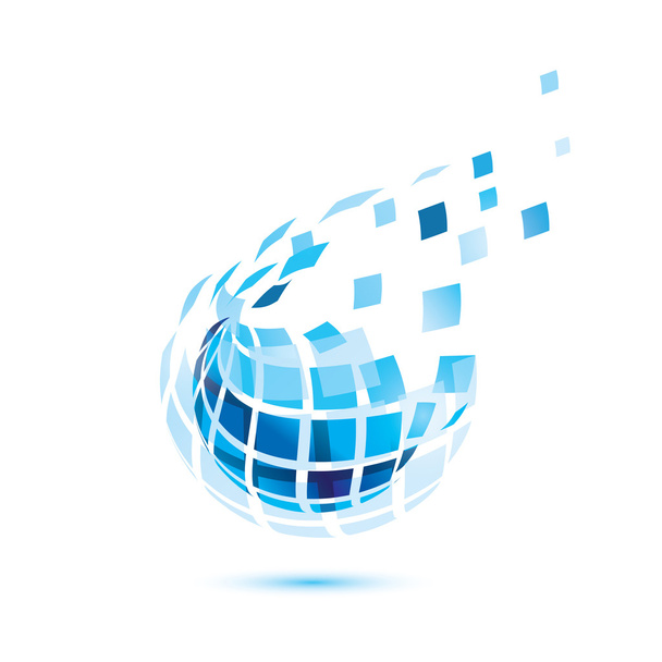 Abstract globe icon, business and comunication concept - Vektor, obrázek