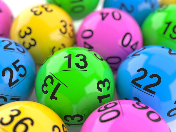 Lottery balls on close view - Photo, Image