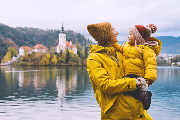 Family Travel Bled Lake, Slovenia, Europe.  - Photo, image